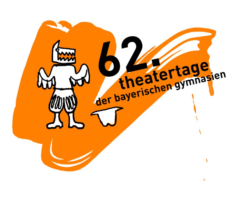 Logo-Entwicklung für die 62. Theatertage als Siebdruck auf T-Shirts in 2 Farben, W-Seminar CI + Corporate Identity, 2018